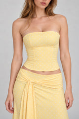 Solid Backless Tie Mermaid Skirt Set