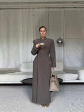 Solid V-Neck Single-Breasted Coat