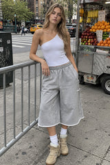 Frayed Camo Cargo Bermuda Pants