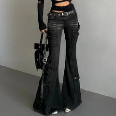 Black Flare Skinny Jeans