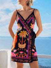 V-neck Lace-Up Sling Dress