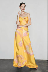 Print Backless Strapless Vacation Dress