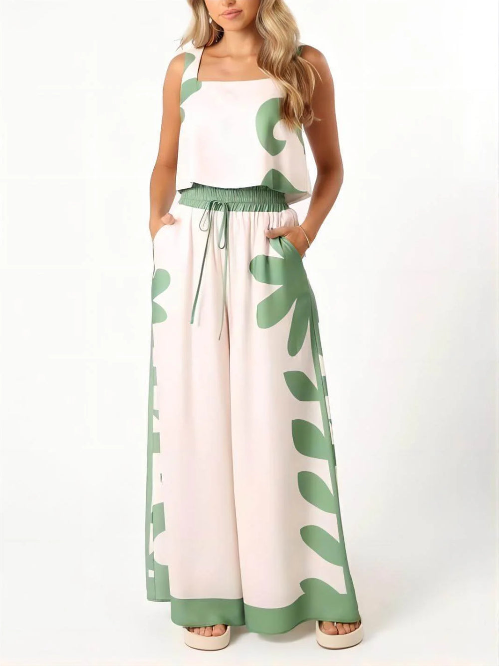 Folk Floral Two Piece Outfit