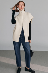 Dual Zip Turtleneck Knit Top