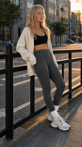 High-Waisted Brushed Fleece Sculpting Leggings