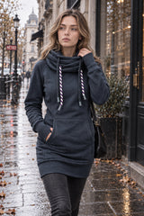 Hooded Drawstring Slim Fit Sweatshirt