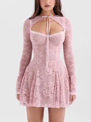 Vintage Elegant Sexy Lace Mini Dress
