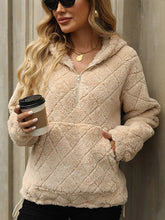 Zipper Warm Plush Hoodie