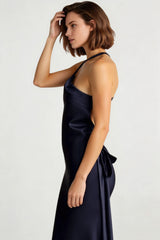 Satin One Shoulder Bodycon Formal Dress