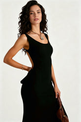 Bow Back Spaghetti Strap Formal Dress