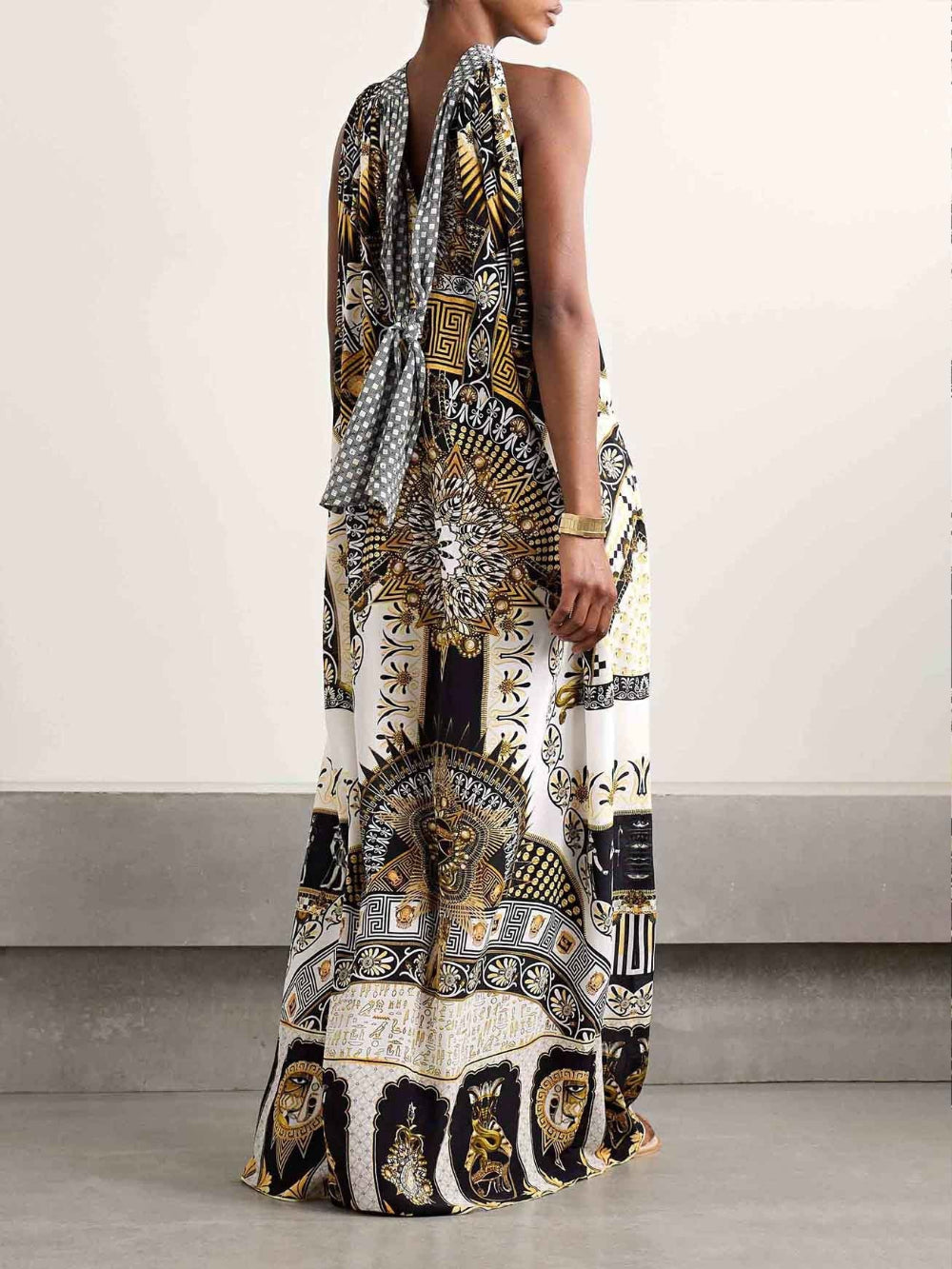 Vintage Sweet Waist-Cinched Maxi Dress