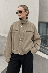 Denim Workwear Cropped Jacket