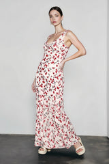 Low Cut Printed Cami Bodycon Vacation Dress