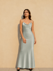 Satin Cami Backless Sexy Slim Fit Prom Dress