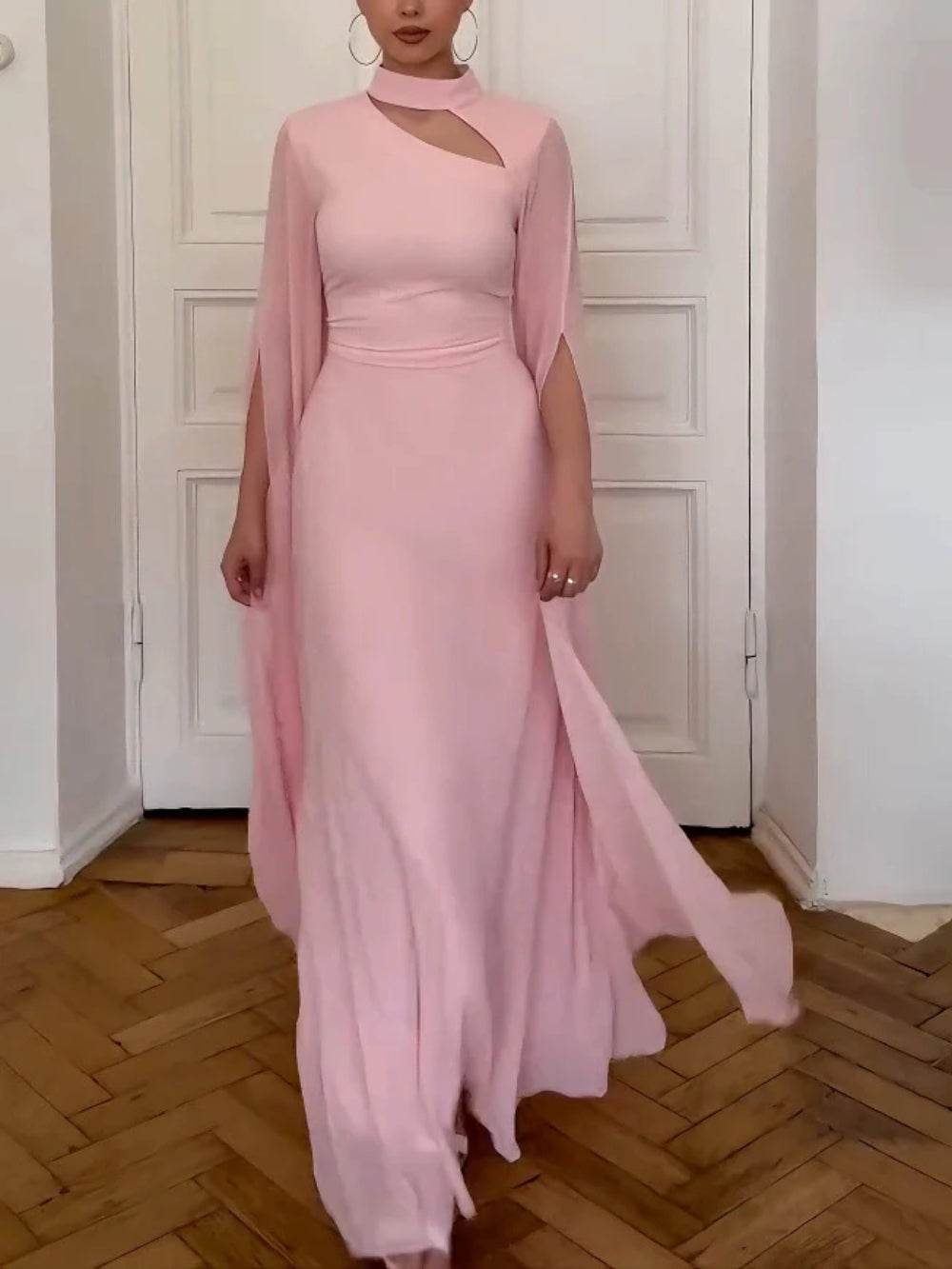 Long Sleeve Fitted Elegant Dress