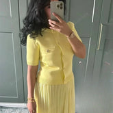 Slim O-Neck Button Cardigan