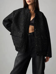 Metallic Gold Sequin Jacket
