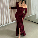 Mermaid Ruffled Evening Gown