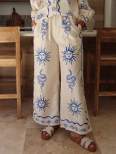 Summer Print Wide Leg Pants