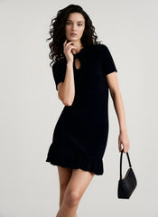 Sweet Ribbed Short Sleeve Mini Dress