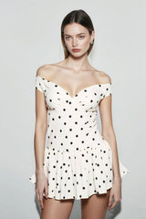 Off-Shoulder Peplum Mini Dress
