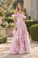 Sheer Ruffle Off Shoulder Beach Maxi Dress