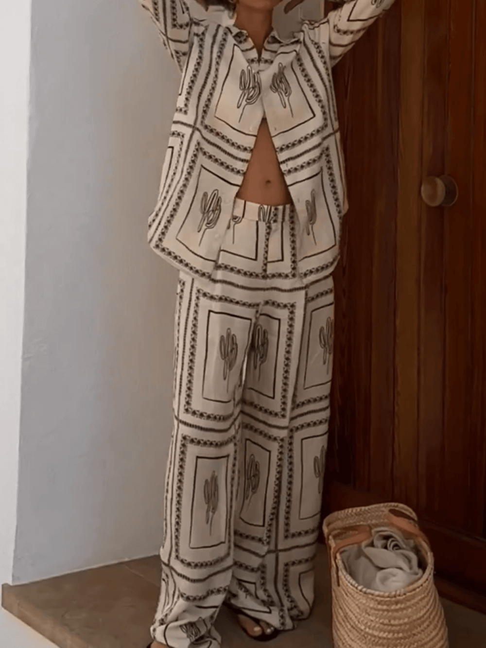 Abstract Geometry Print Outfit