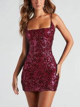Sequined Sling Strap Slim Fit Mini Dress