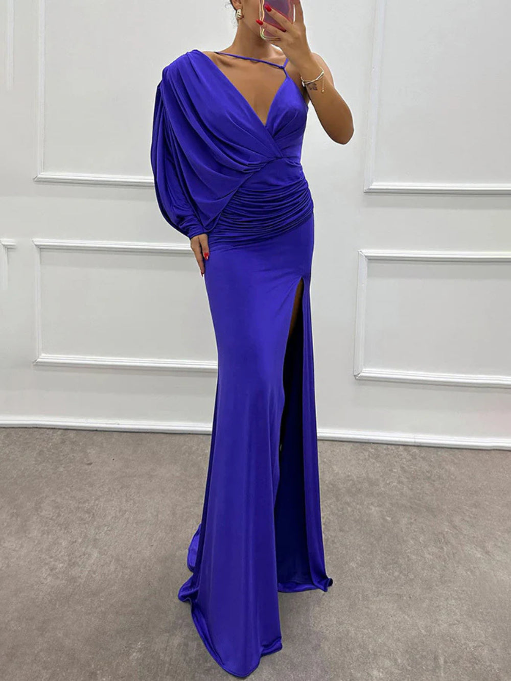 V-Neck Sexy Fashion Evening Gown