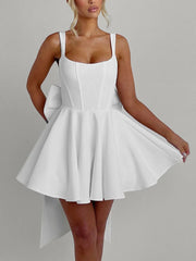Backless Big Bow Cami Dress