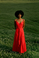 DressBetty - Elegant V Neck Tunic Ruffles Maxi Dress