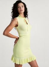 Sweet Ribbed Short Sleeve Mini Dress