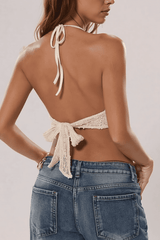 Halter Open Back Cami Top