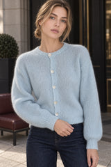 Lightweight Long Sleeve Solid Knit Cardigan