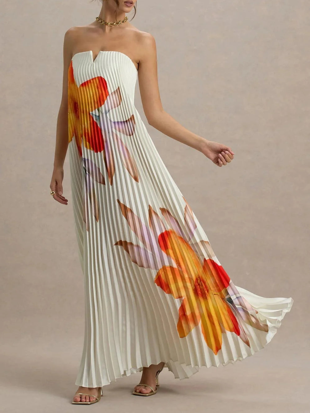 Floral Ruched Dress