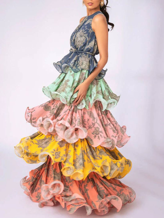 Vintage Floral Cake Dress