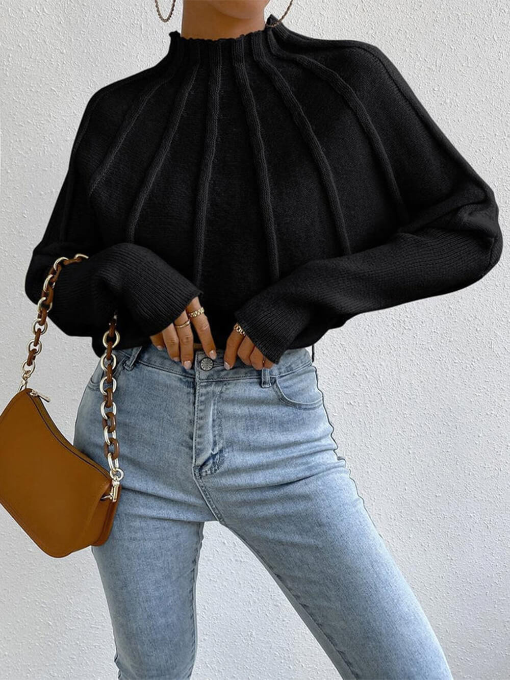 Dolman Sleeve Knit Sweater