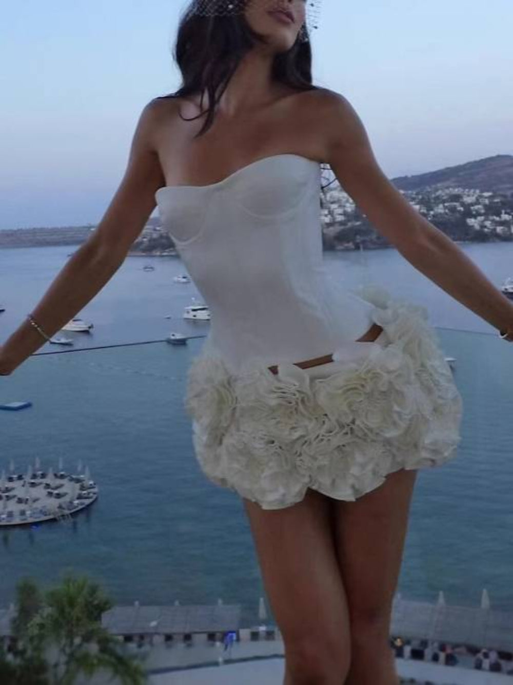 3D Floral Mini Skirt