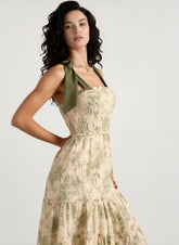Spaghetti Strap Floral Maxi Boho Dress