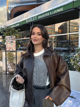 Lace-Up Leather Jacket