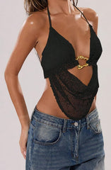 Halter Open Back Cami Top