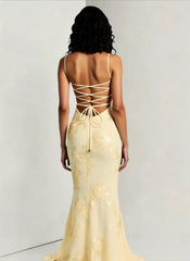 Strapless Floral Embroidered Maxi Dress