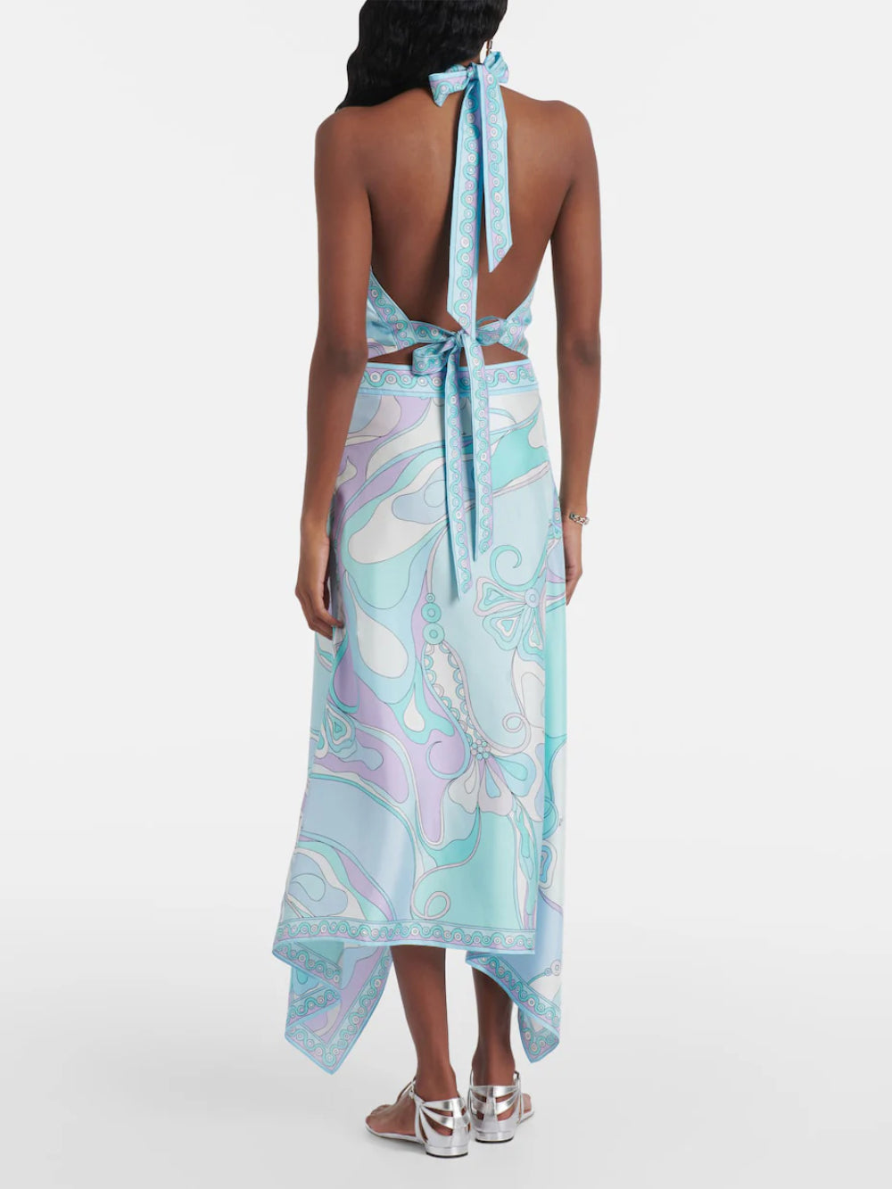 Psychedelic Swirl Print Skirt Set