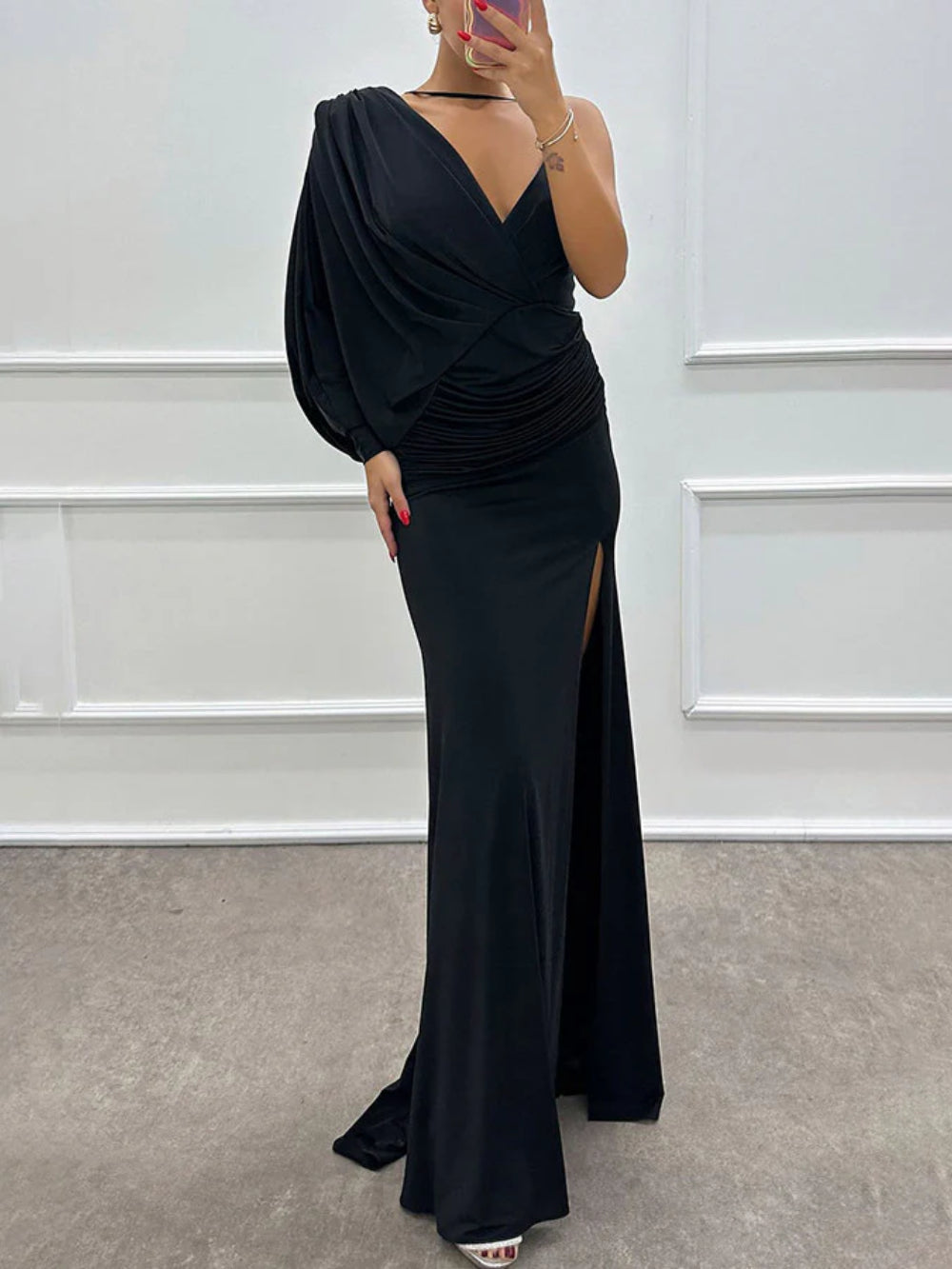V-Neck Sexy Fashion Evening Gown