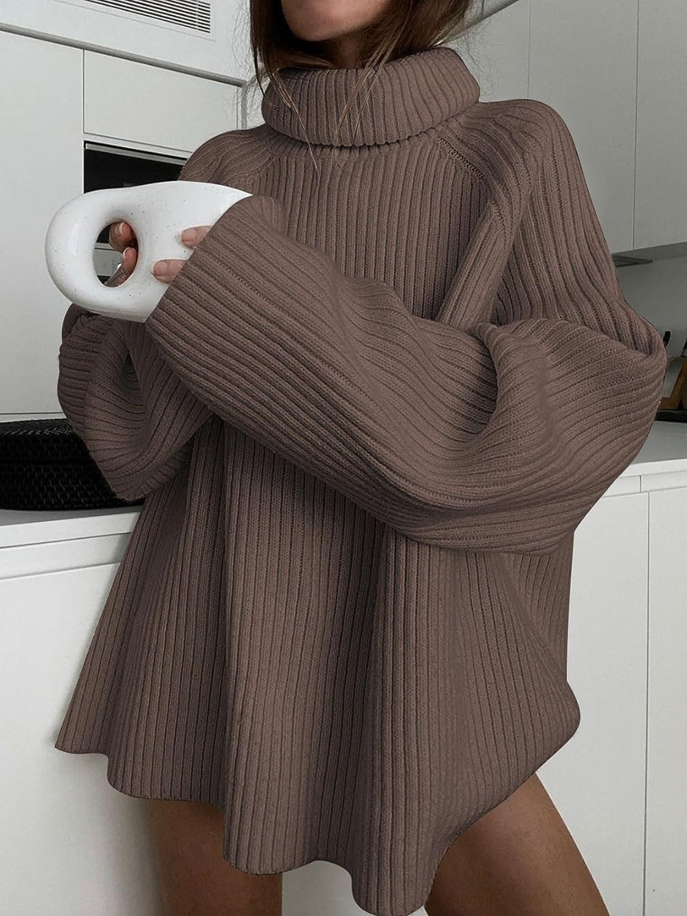 Loose Fit Turtleneck Sweater