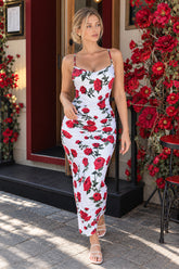 Square Neck Floral Cami Party Dress
