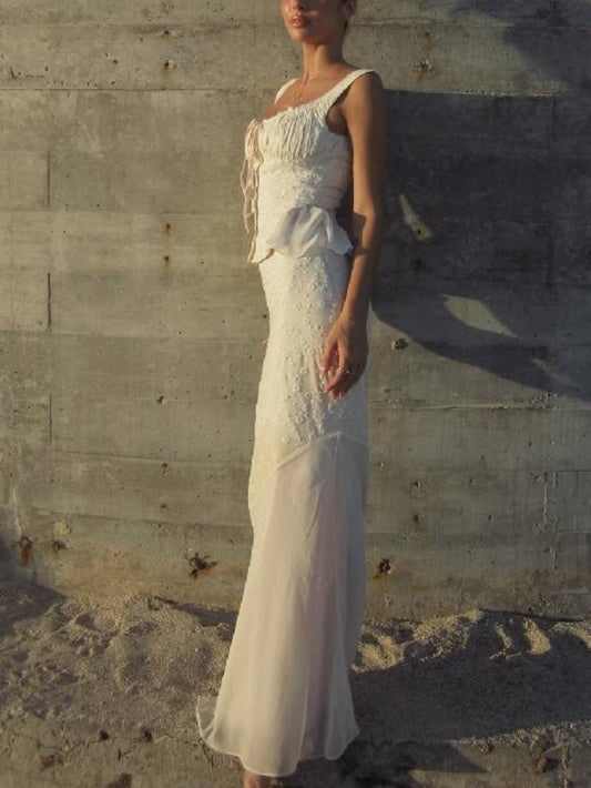 Lace Top & Fishtail Dress Set