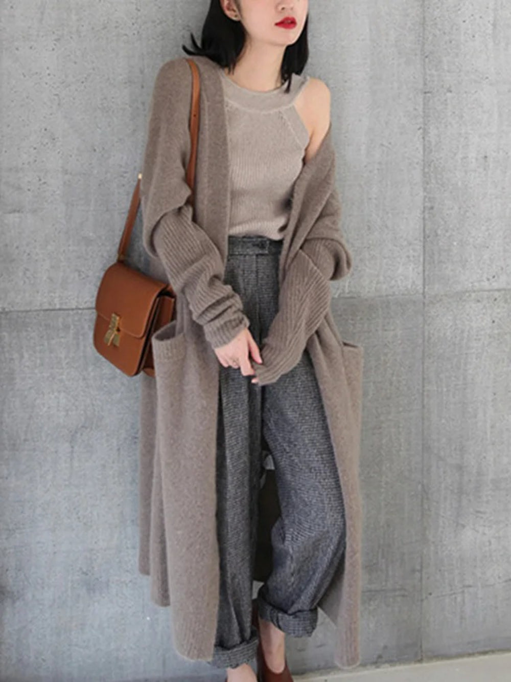 Thicken Knitted Long Cardigan