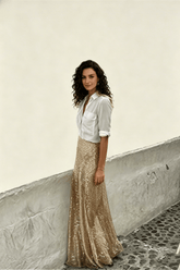 Sequins High-Waisted Maxi Skirt