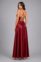 Elegant Spaghetti Strap Ruched Formal Dress